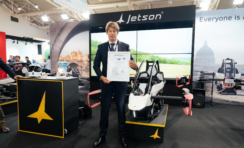 Jetson First Certified Ultralight eVTOL in Italy