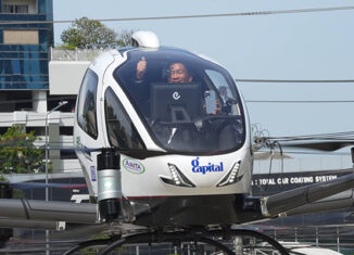 Thailand Aviation Authority Director Boards Pilotless EHang eVTOL in First for Urban Air Mobility