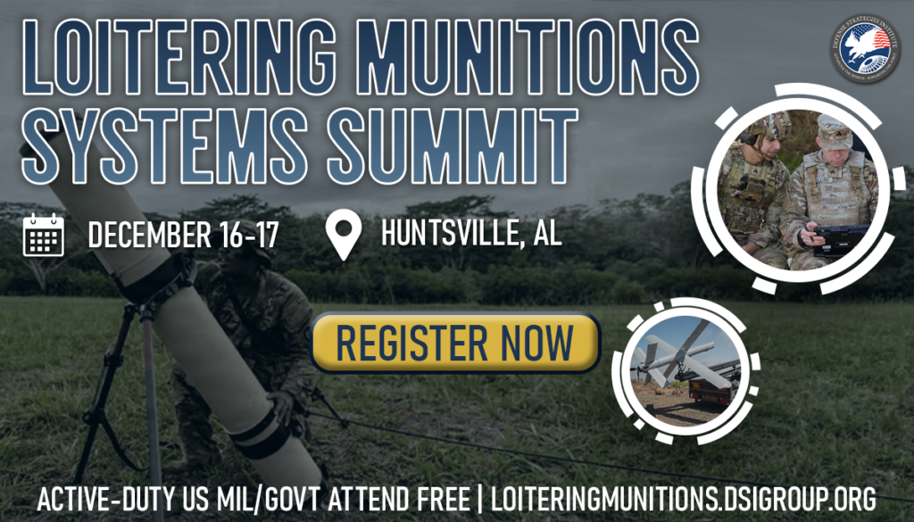 DSI to Host 2nd Loitering Munitions Systems Summit